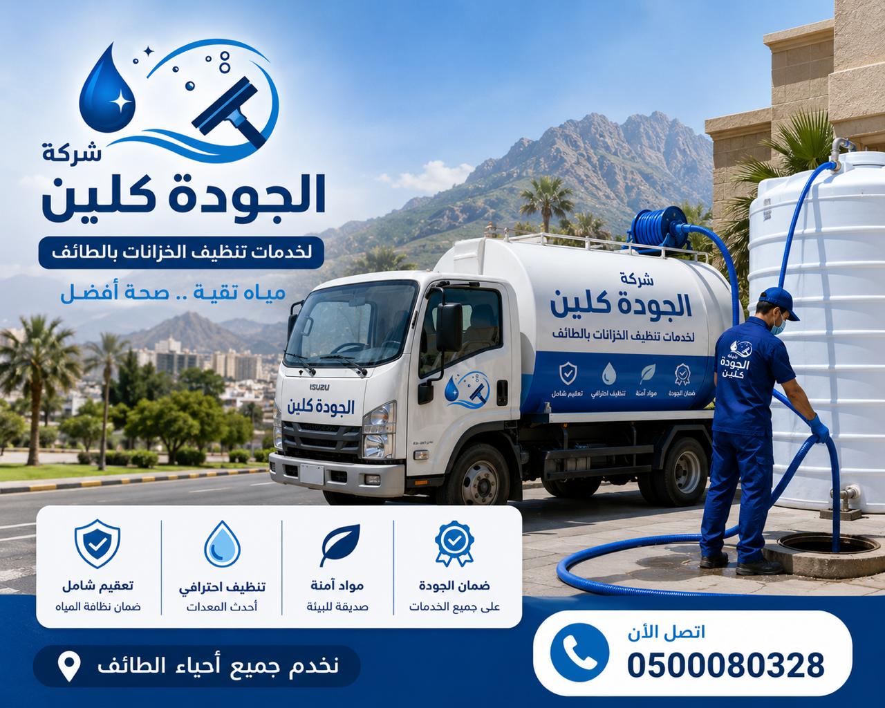 تنظيف خزانات المياه بالطائف